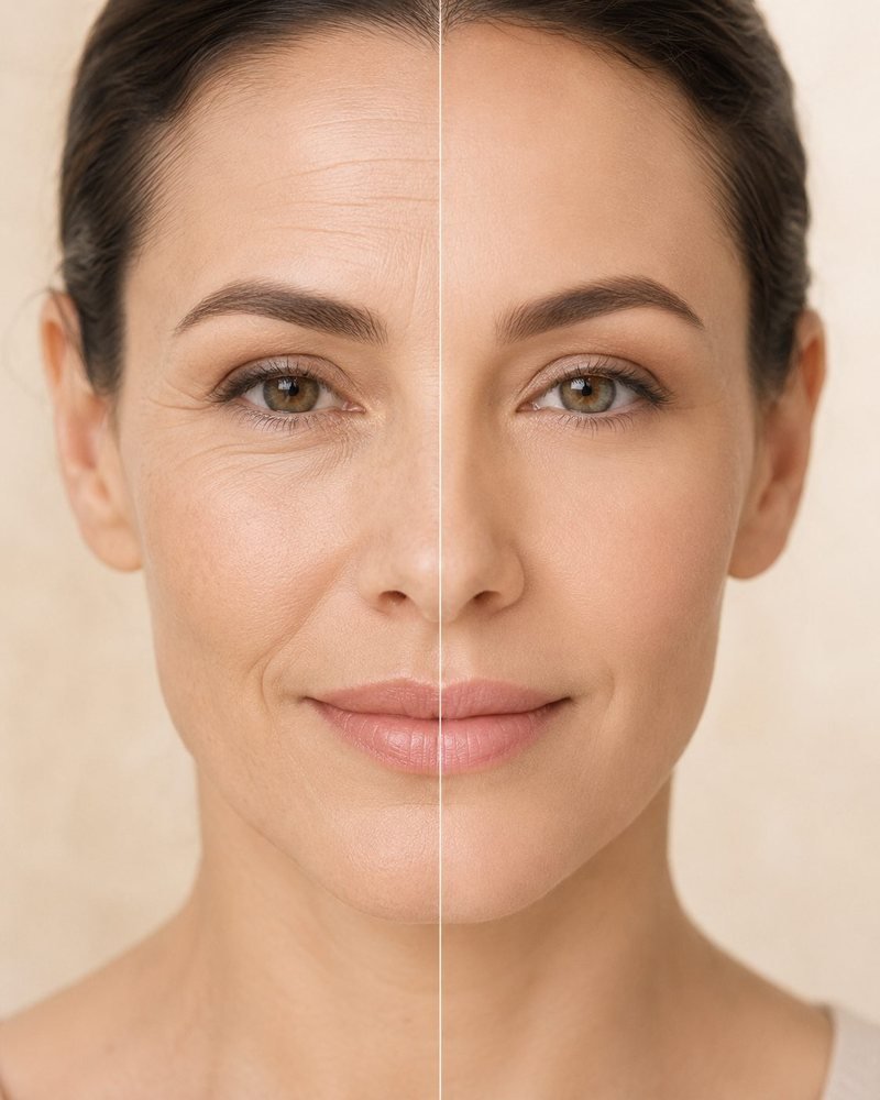 Before and after anti-wrinkle treatment at Royal Medical Spa Guelph