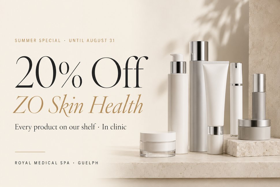 Summer special: 20% off all ZO Skin Health products at Royal Medical Spa Guelph, until August 31